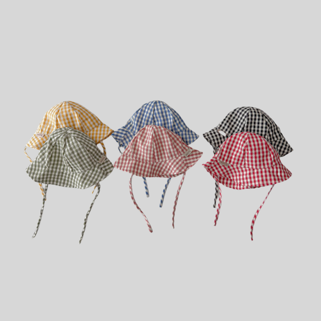 Sun Hat Wide Brim - Ins Style منقوشة الطفل دلو قبعة
