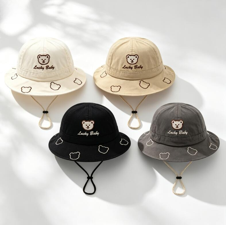 قبعة صياد للأطفال بتصميم دب كر - مراجعة Bucket Hat Cotton وسعره