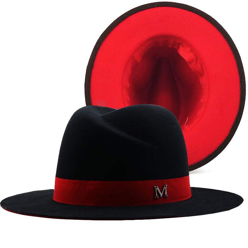 جديد الخارجي الأسود الداخلية و - مراجعة Fedora Hat Wool وسعره