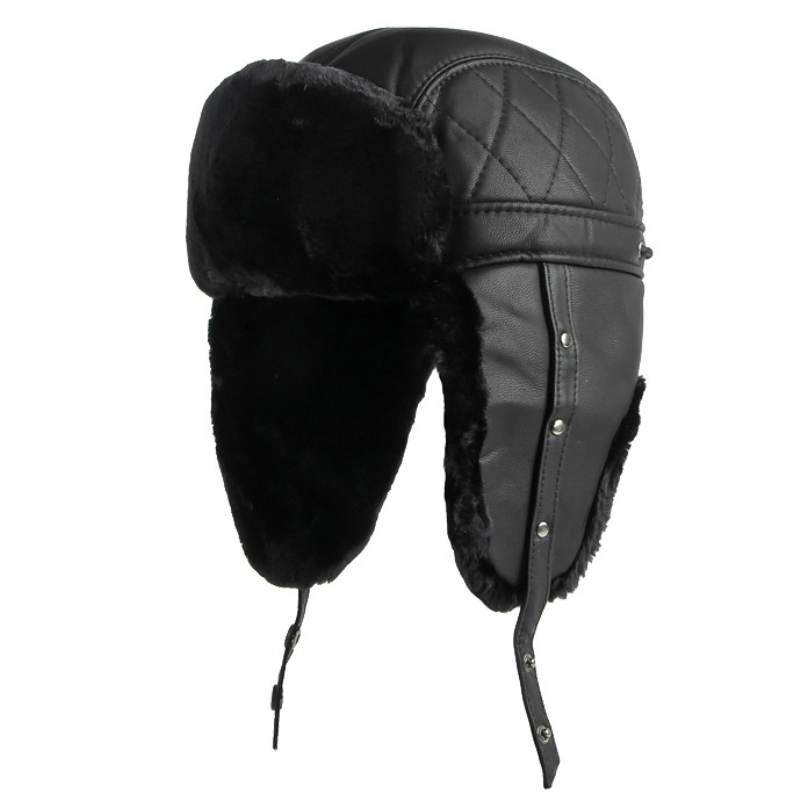 HT4002 جديد بو الجلود الروسية  - مراجعة Winter Trapper Hat وسعره