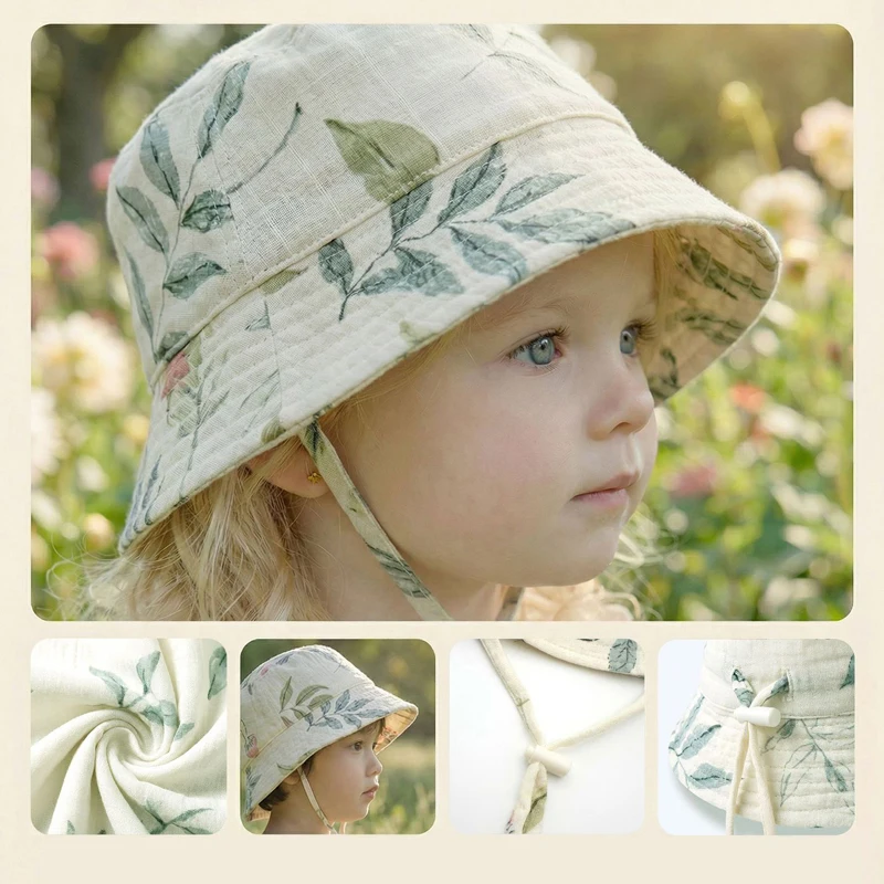 قبعة صيفية للأطفال من الموسلين - مراجعة Bucket Hat Cotton وسعره