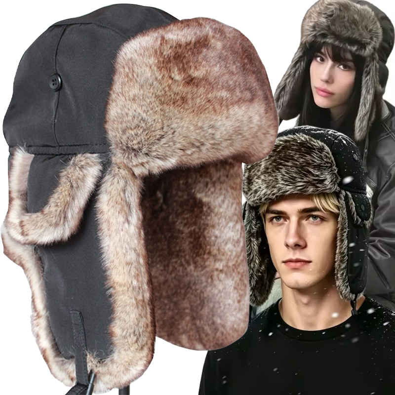 قبعات رجالية دافئة للشتاء بتصم - مراجعة Trapper Hat Ear Flap وسعره