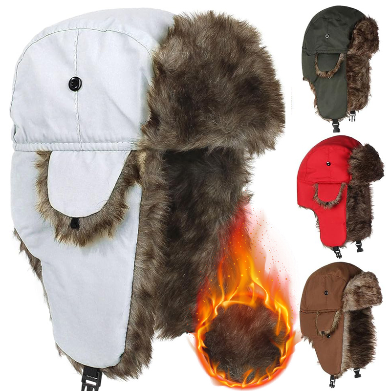 قبعات رجالية دافئة للشتاء بتصم - مراجعة Trapper Hat Ear Flap وسعره